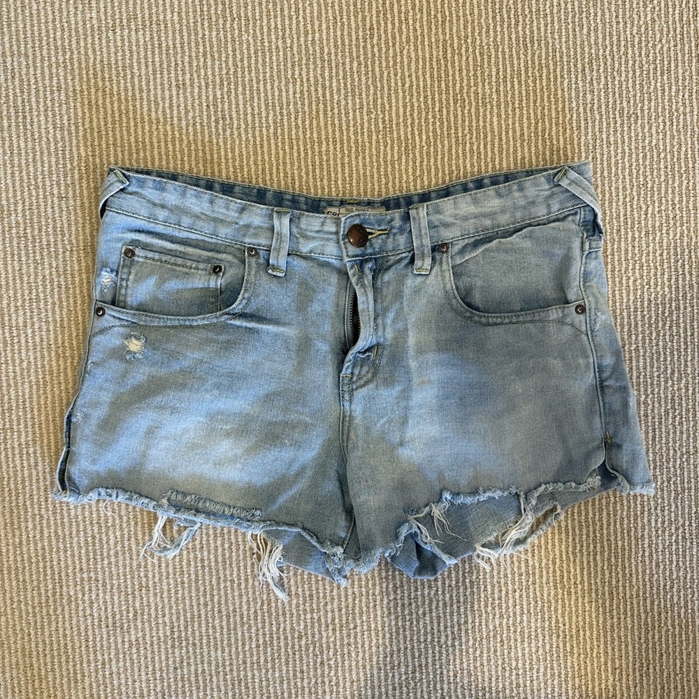 free people perfectly worn in jean shorts